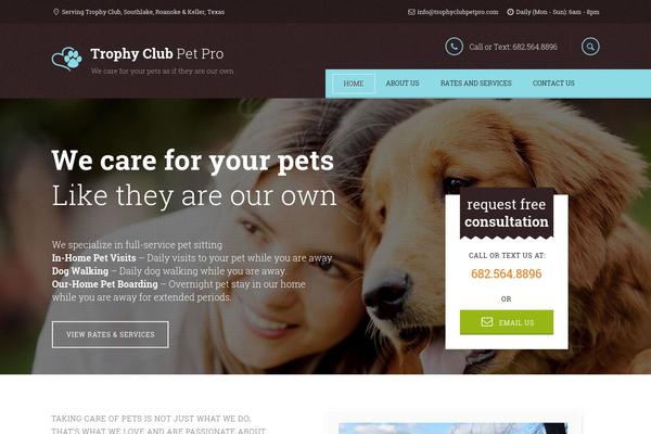 Pets theme site design template sample