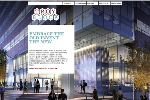 Troy theme site design template sample