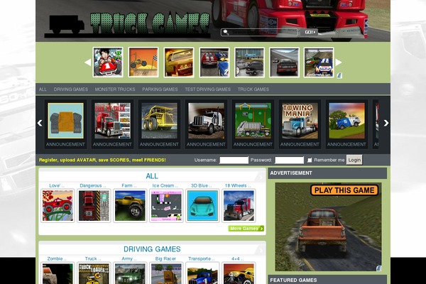 FunGames theme site design template sample