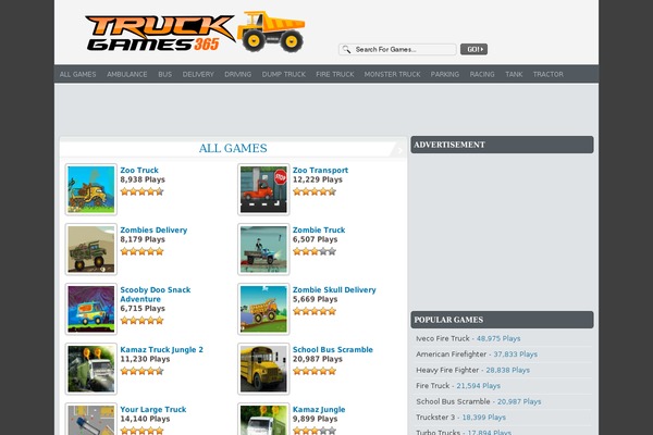 FunGames theme site design template sample