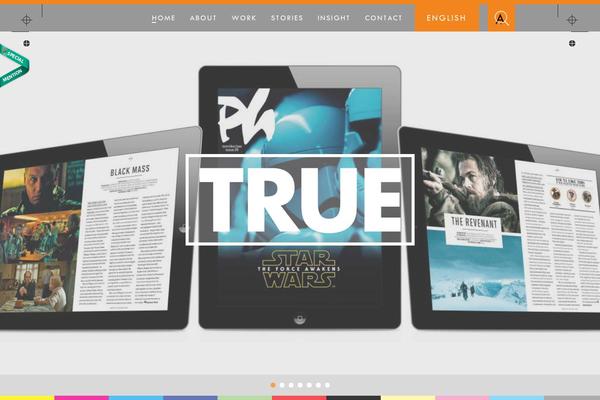 True theme site design template sample