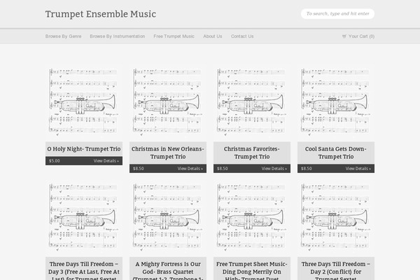 trumpetensemblemusic.com site used Restored