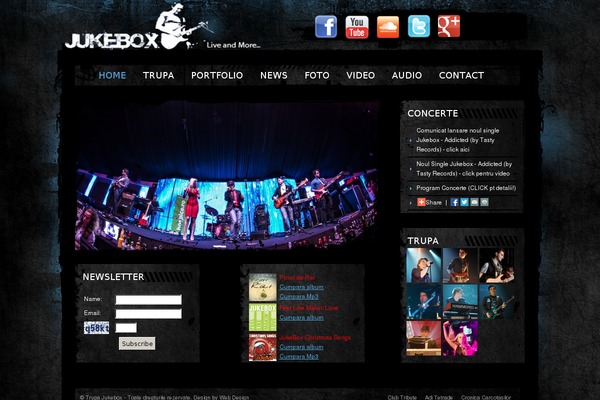 Jukebox theme site design template sample