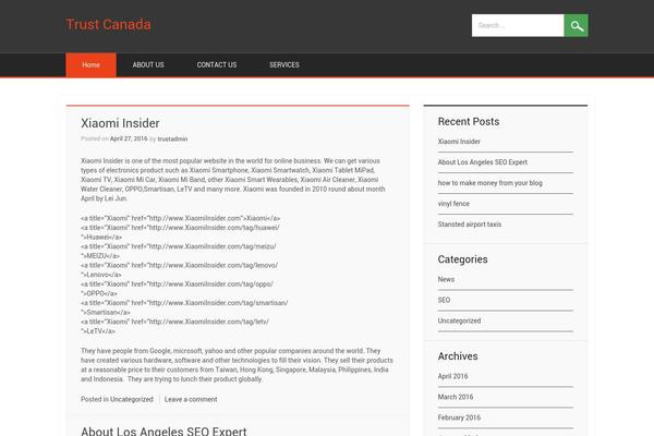 trustcanada24.com site used DK Responsive