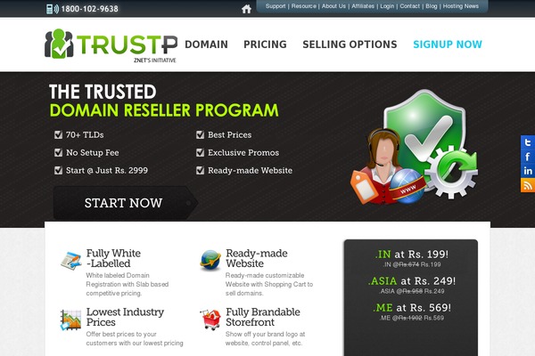 trustp.com site used Hana