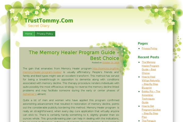 Tender Spring theme site design template sample