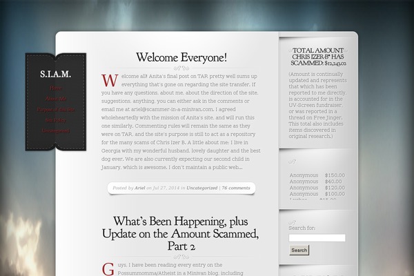 Memoir theme site design template sample