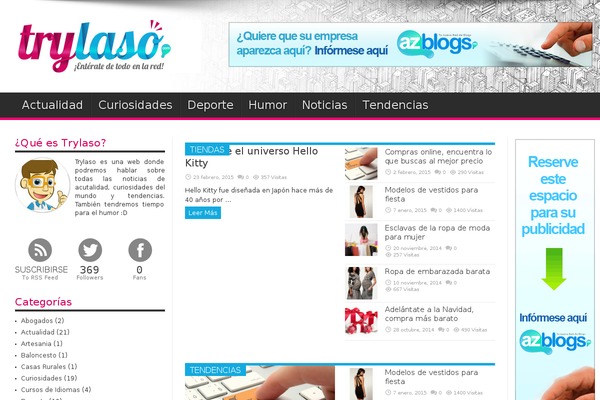 trylaso.com site used Jarida-theme