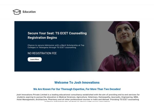 Education theme site design template sample