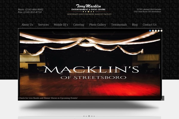 Hospitality theme site design template sample