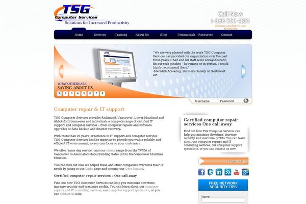 Tsg theme site design template sample