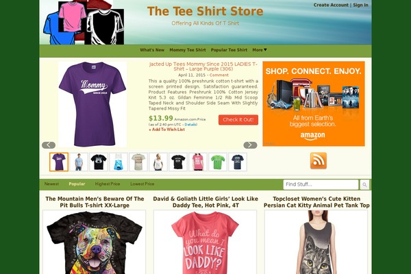 tshirtshere.com site used Covert Store Builder