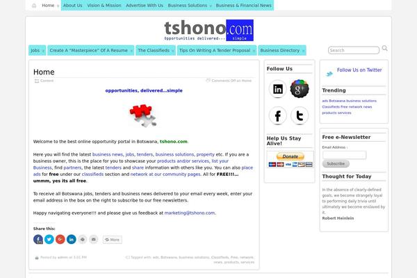 Suffusion theme site design template sample