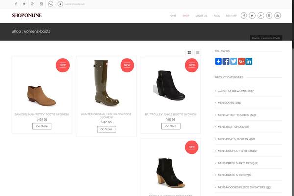 Aktina theme site design template sample