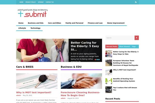 The Gossip theme site design template sample