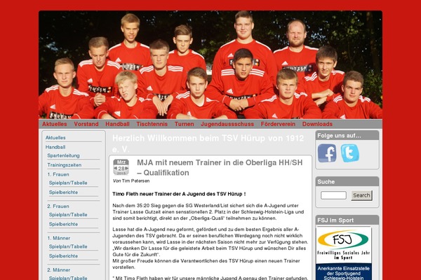 tsv-huerup.de site used Childishly Simple