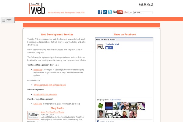 WordPress website example screenshot