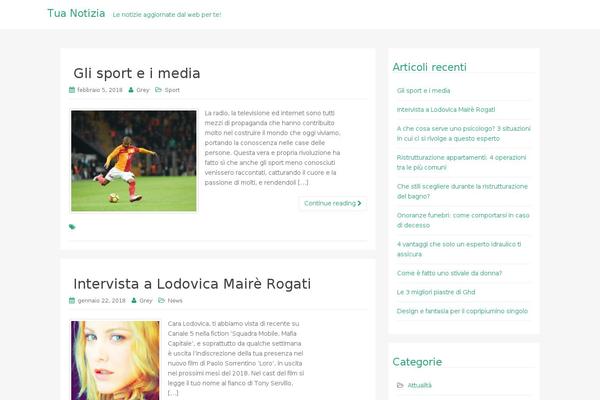 tuanotizia.it site used WP RootStrap
