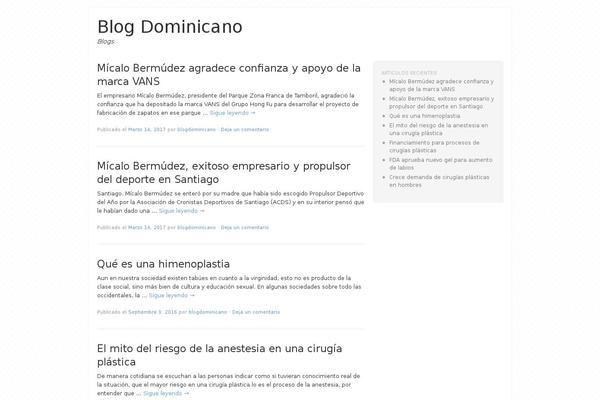 Tiga theme site design template sample