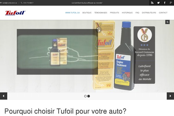tufoil.ca site used Crafty