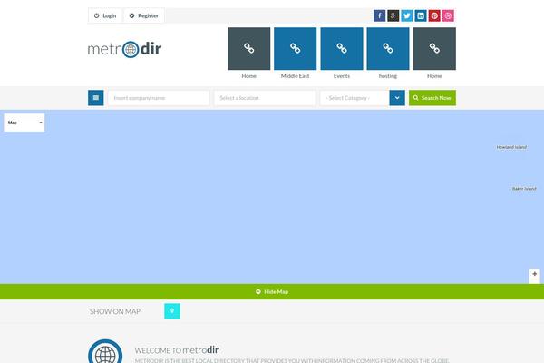 Metrodir theme site design template sample