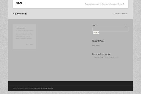 Dante theme site design template sample