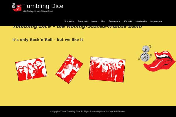 Rock Star theme site design template sample