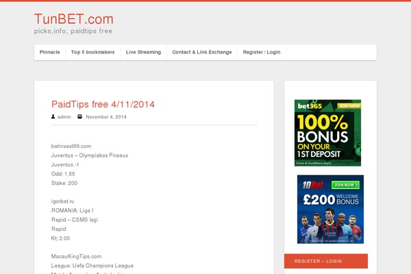 tunbet.com site used Convention