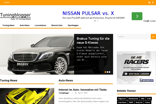 The Gossip theme site design template sample