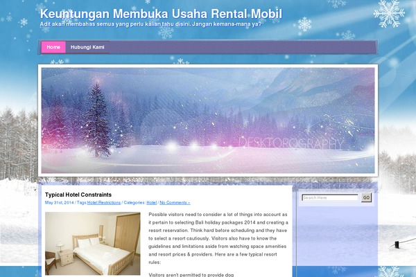 Winter theme site design template sample