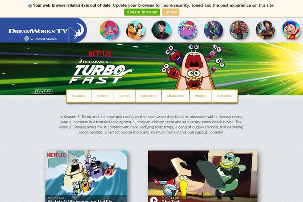 turbomovie.com site used Dreamworks