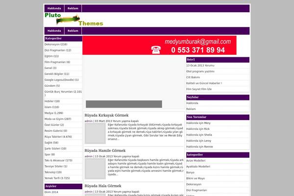 Pluto theme site design template sample