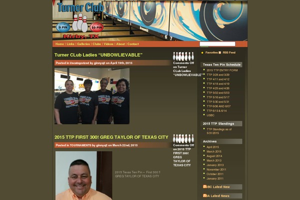 turnerclub.org site used Bowling
