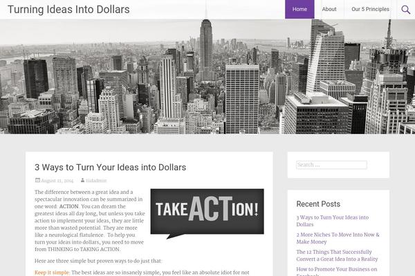 Radiate theme site design template sample