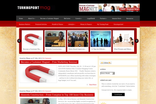GrungeMag theme site design template sample