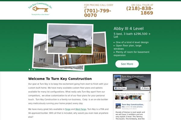 Turn Key theme site design template sample