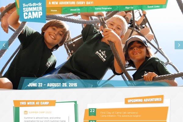 Camp theme site design template sample