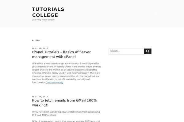 tutorialscollege.com site used Tutorials