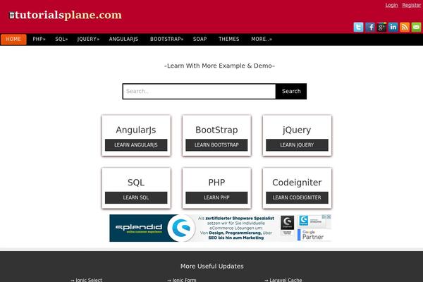 tutorialsplane.com site used Modernia