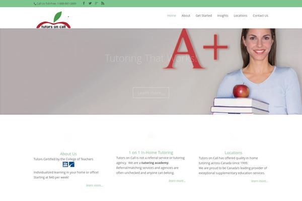 tutors-on-call.com site used Divi-child02