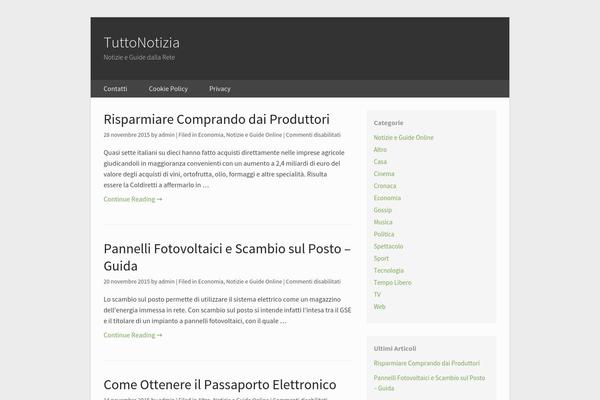 WP Castle theme site design template sample
