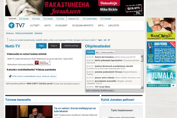 tv7.fi site used Tv7-theme