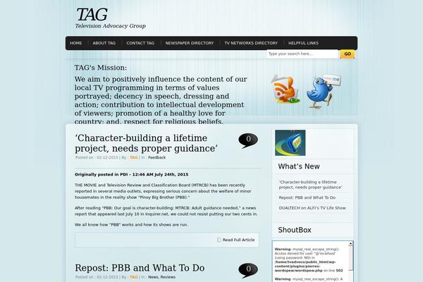 DynaBlue theme site design template sample