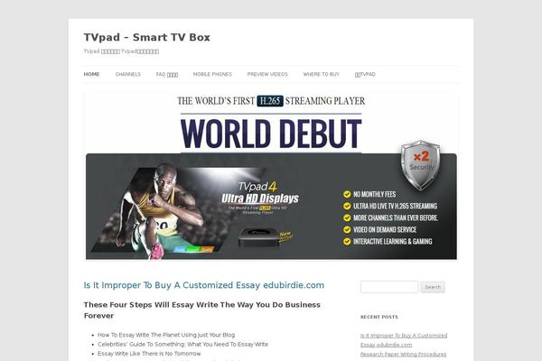 Twenty Twelve theme site design template sample