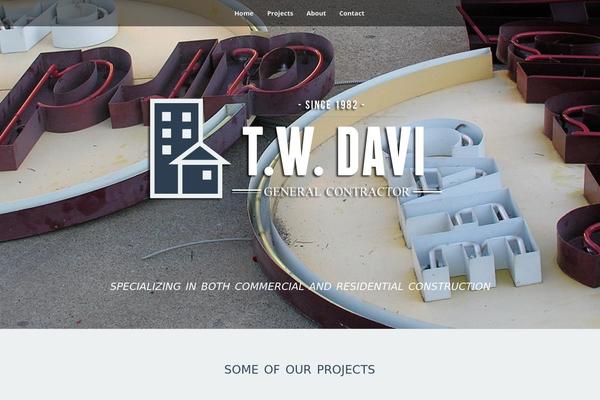 The One Pager theme site design template sample