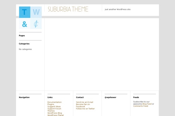 Suburbia theme site design template sample