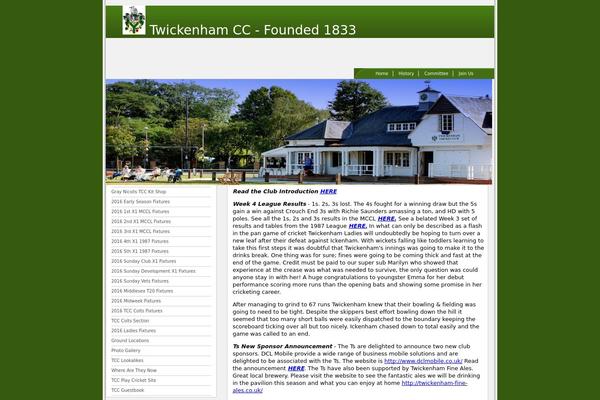 twickenhamcc.net site used Equipo