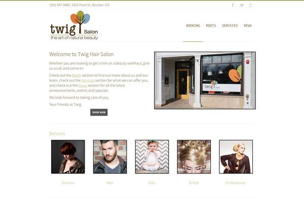 twighairsalon.com site used Gridz