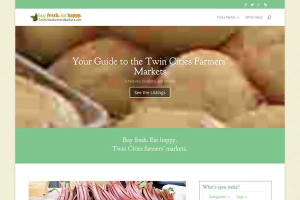 twincitiesfarmersmarkets.com site used Divi-child-farmers-markets