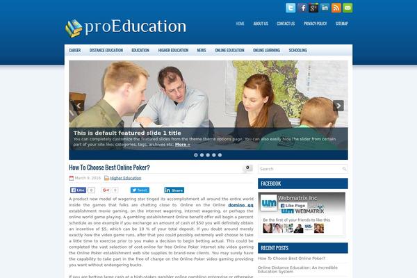proEducation theme site design template sample
